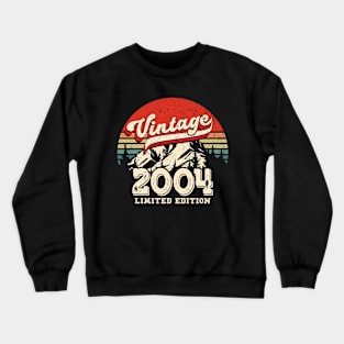 Vintage 2004 20th Birthday Gift Retro Distressed Crewneck Sweatshirt